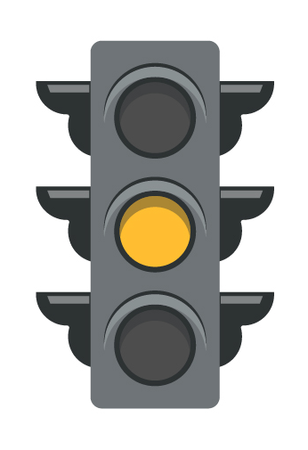 Yellow light: AI for support with prompts cited